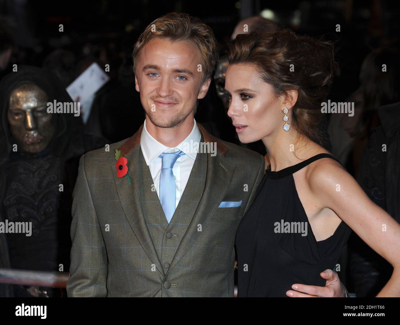 Tom Felton and girlfriend Jade Olivia arriving for the World Premiere