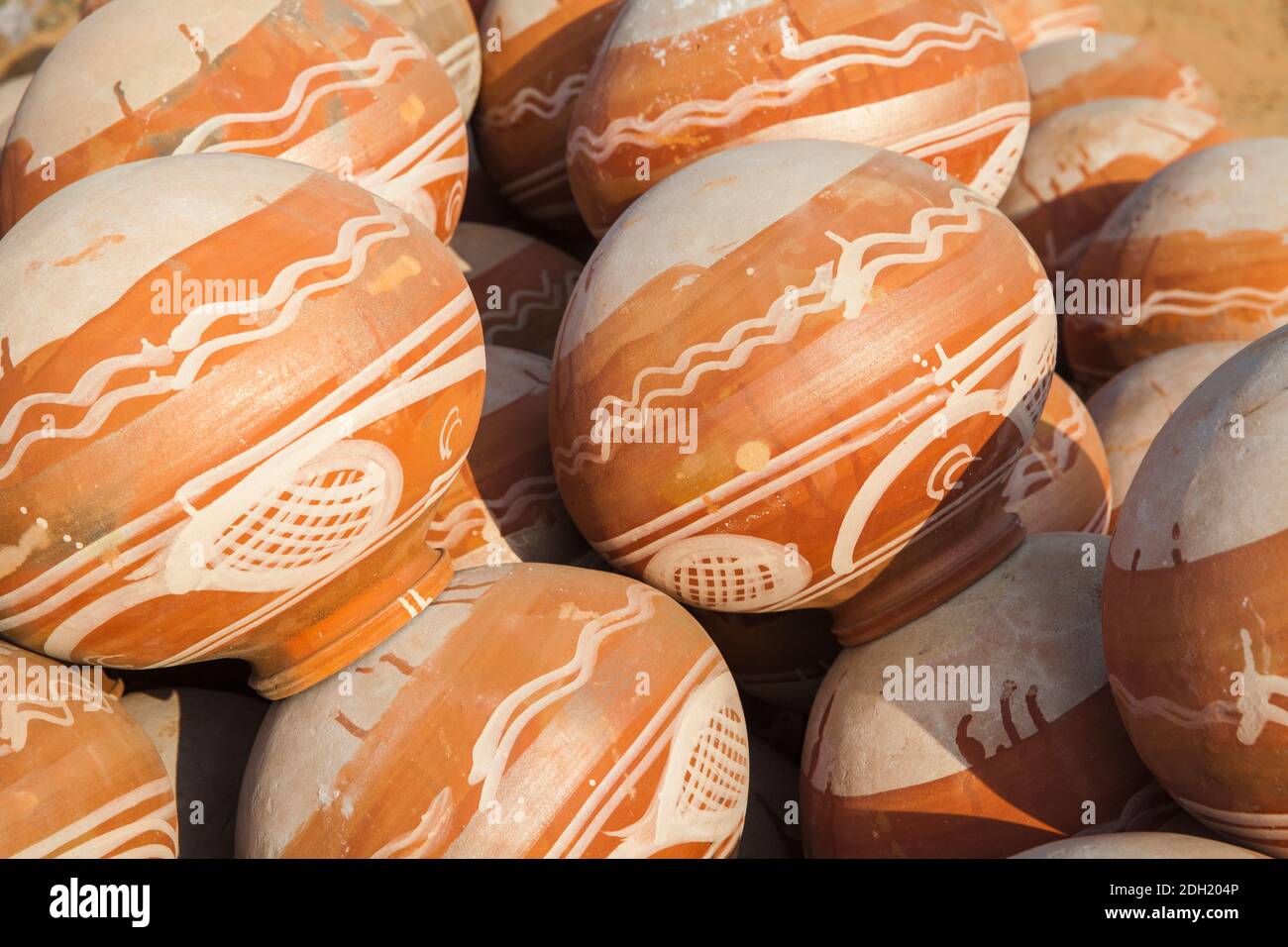 India, Rajasthan., Pushkar, Pots for sale at camel fair Stock Photo Alamy