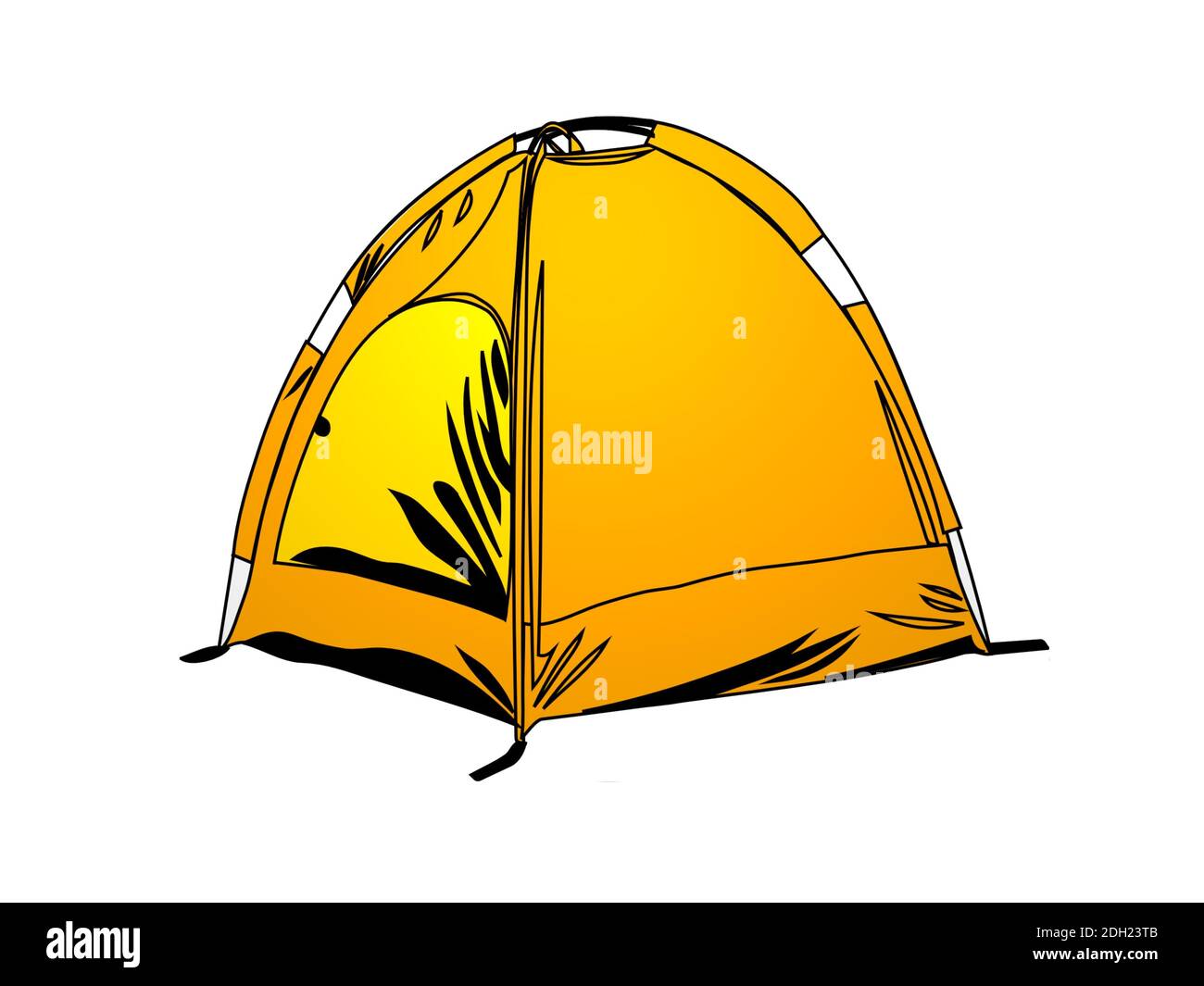 Very nice camping tent on white background - 3d rendering Stock Photo ...