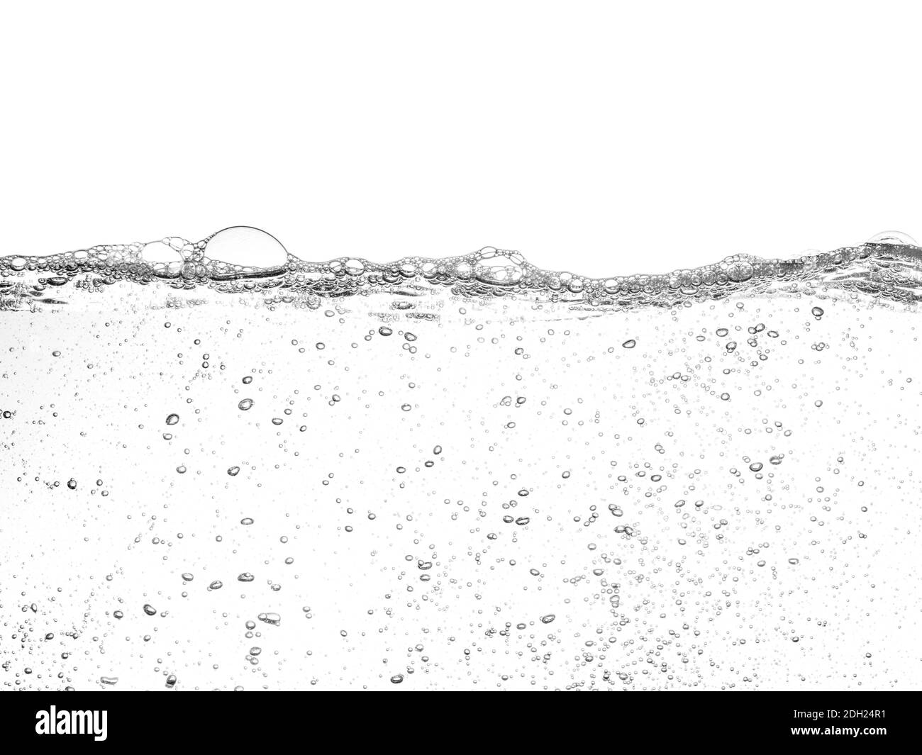 Soapy water with bubbles floating on surface of wash water Stock Photo