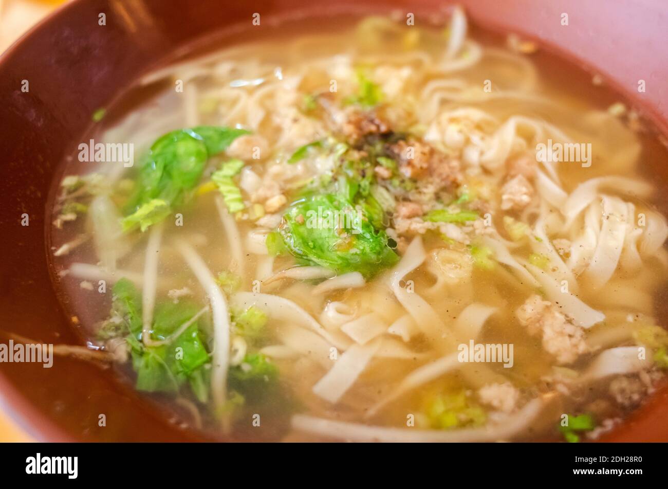 Taiwanese traditional soup noodles Stock Photo