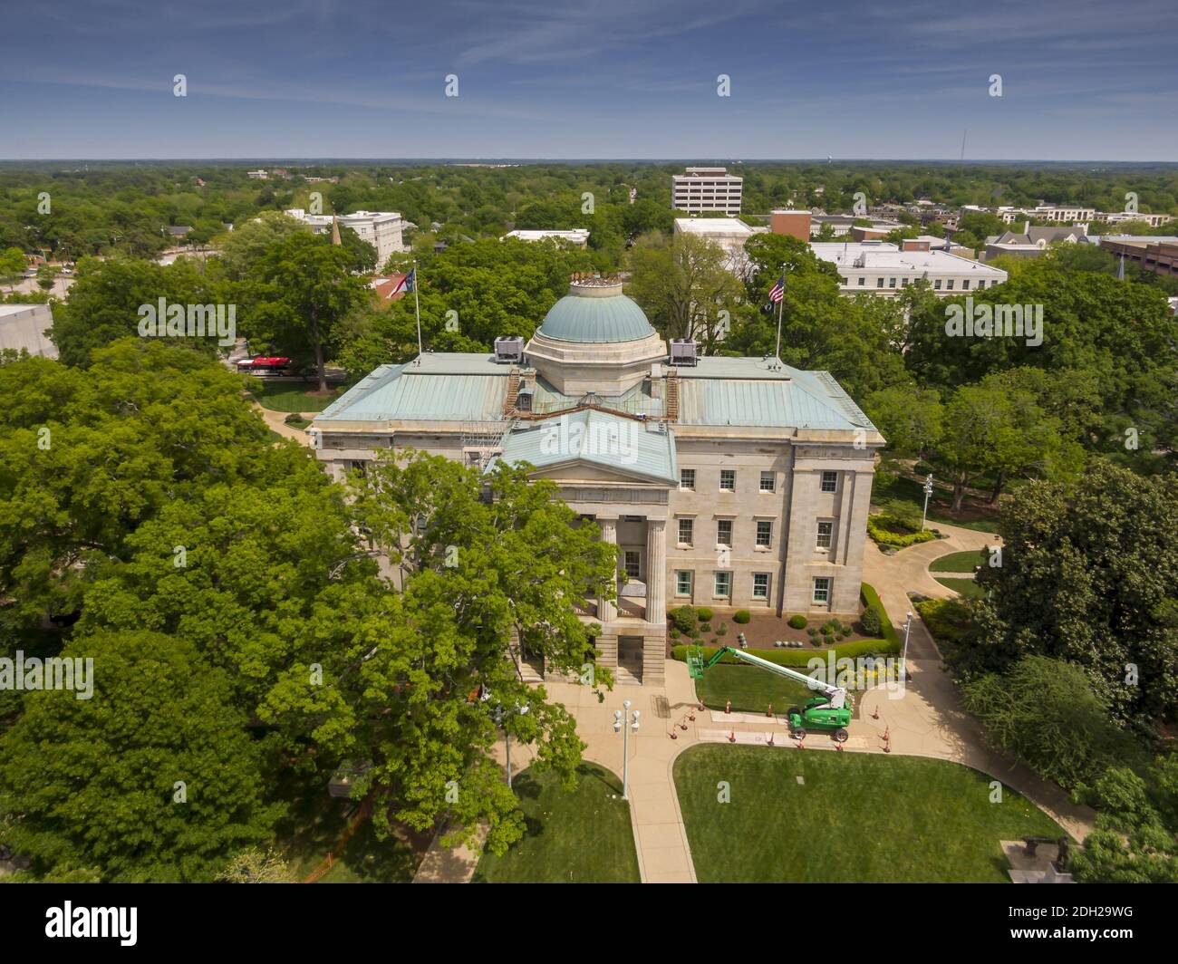 Aerial Views Of Raleigh, North Carolina Stock Photo