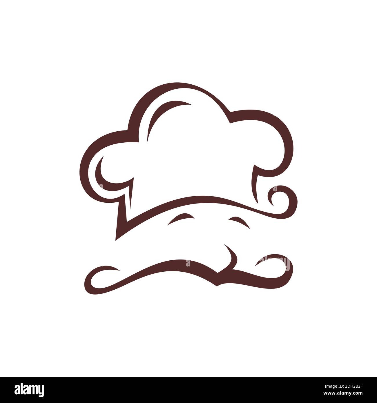 abstract chef kitchener cooky icon concept logo vector design concept Stock Vector