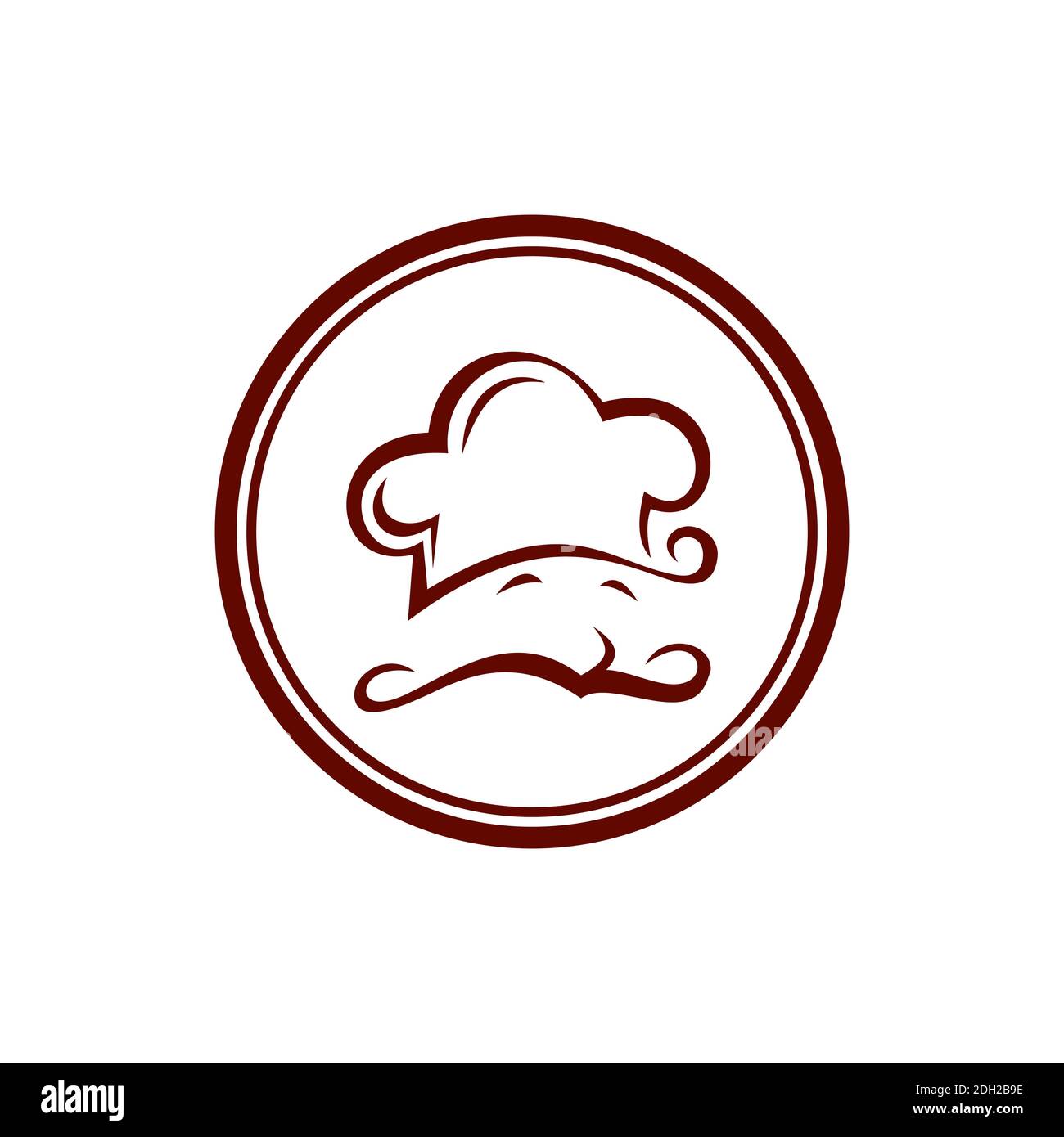 abstract chef kitchener cooky vector concept logo icon design Stock Vector