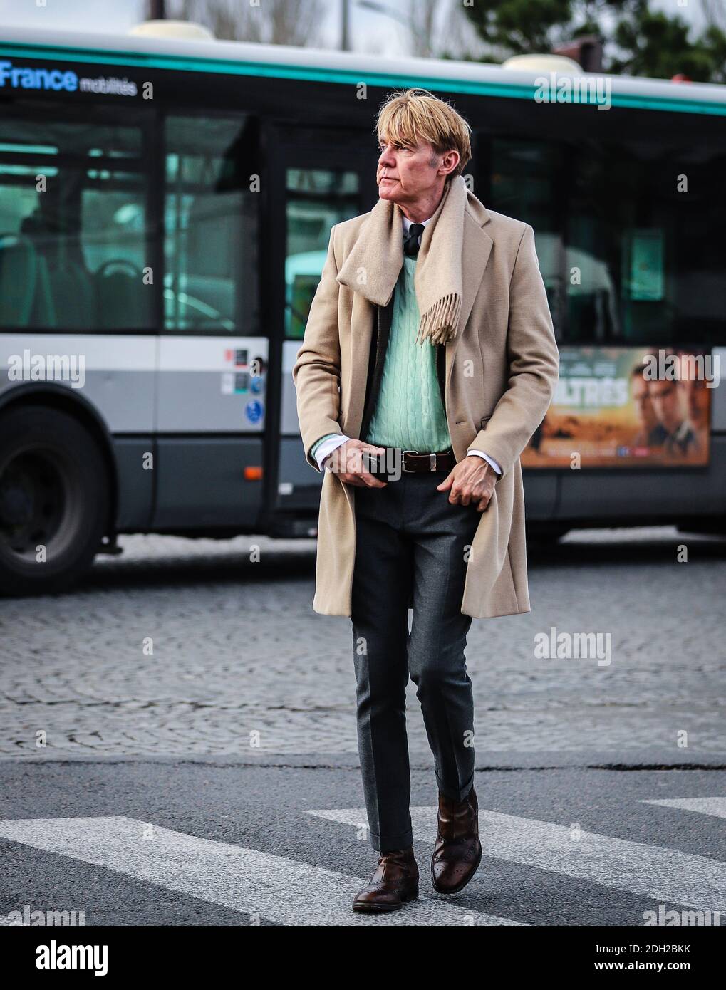 PARIS, France- March 5 2019: Ken Downing  on the street in Paris. Stock Photo