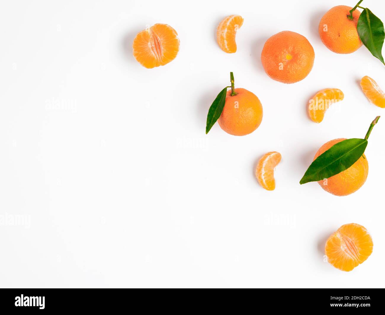 Christmas mandarin or tangerines pattern Stock Photo