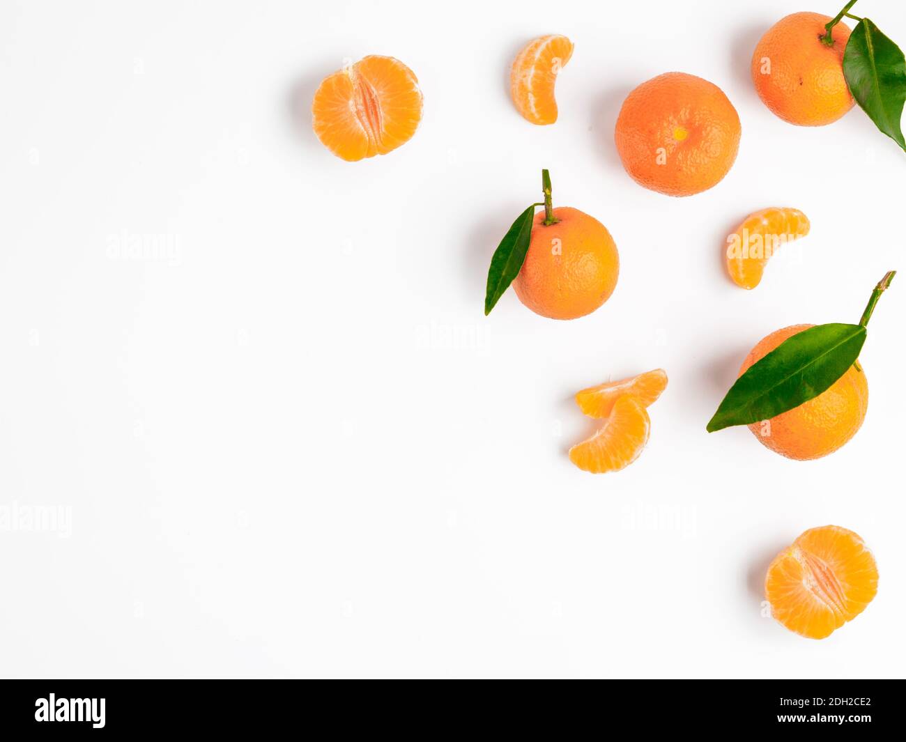 Christmas mandarin or tangerines pattern Stock Photo