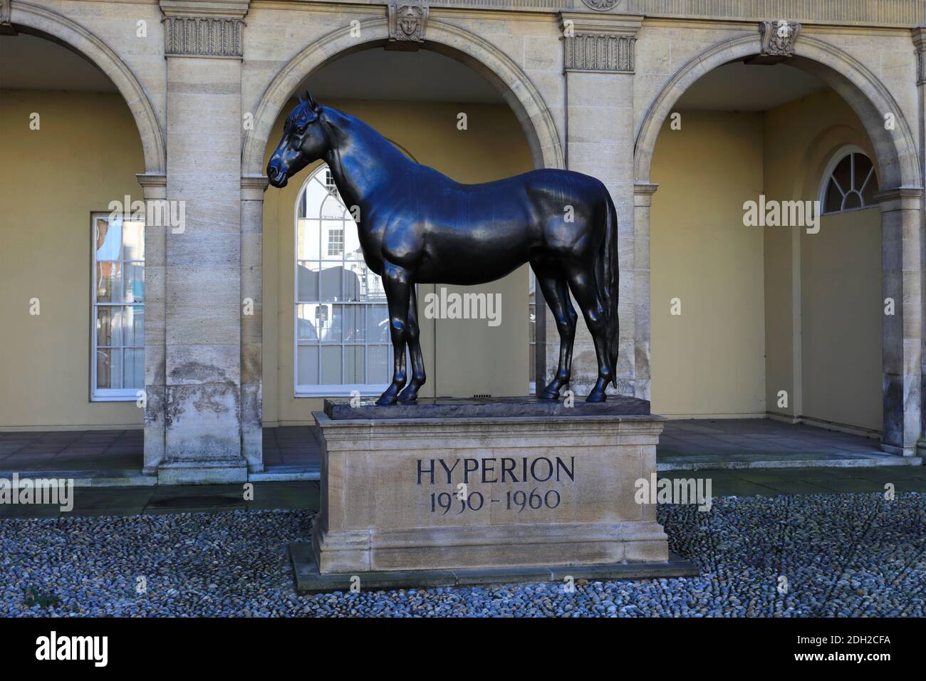 Statue of the racehorse Hyperion, the Jockey Club Estate and Horse Racing Museum, Newmarket town