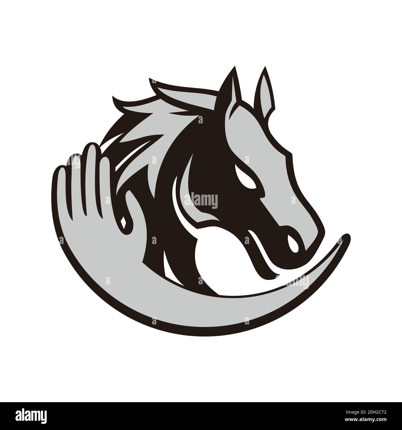abstract horse farm logo icon concept graphic vector design Stock Vector