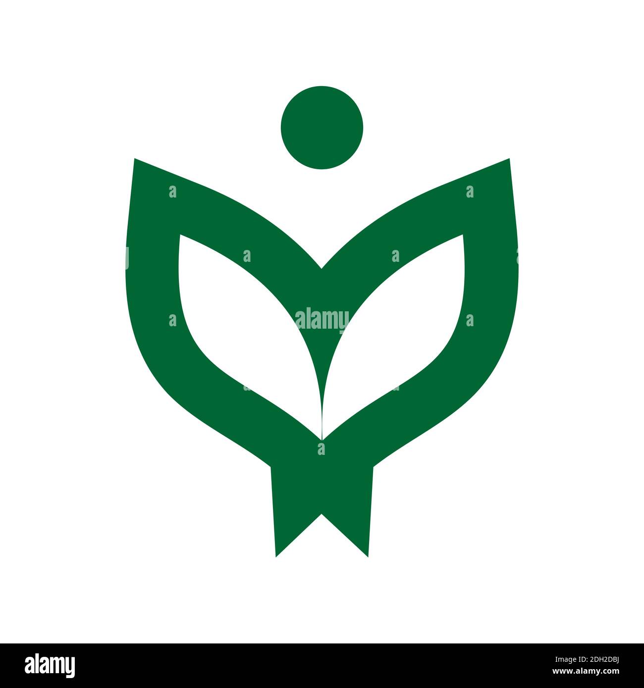 abstract leaf nature green concept logo icon vector concept design Stock Vector