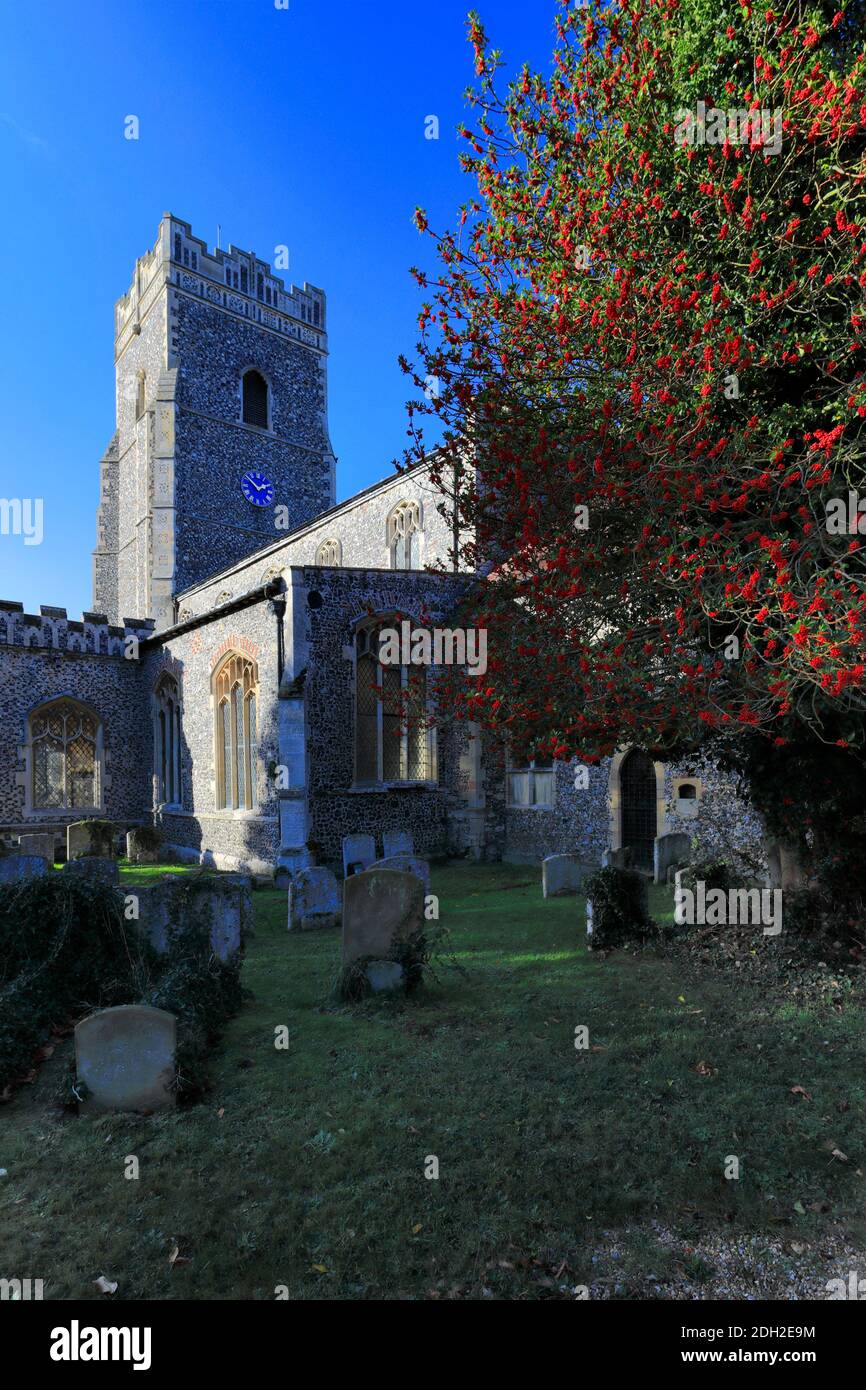 St Marys church, Ixworth village, Suffolk county, England, UK Stock Photo