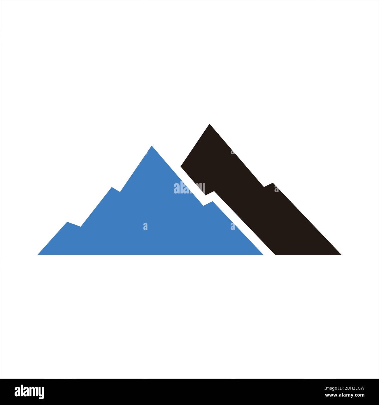 abstract mountain flat vector icon logo vector flat concept design Stock Vector