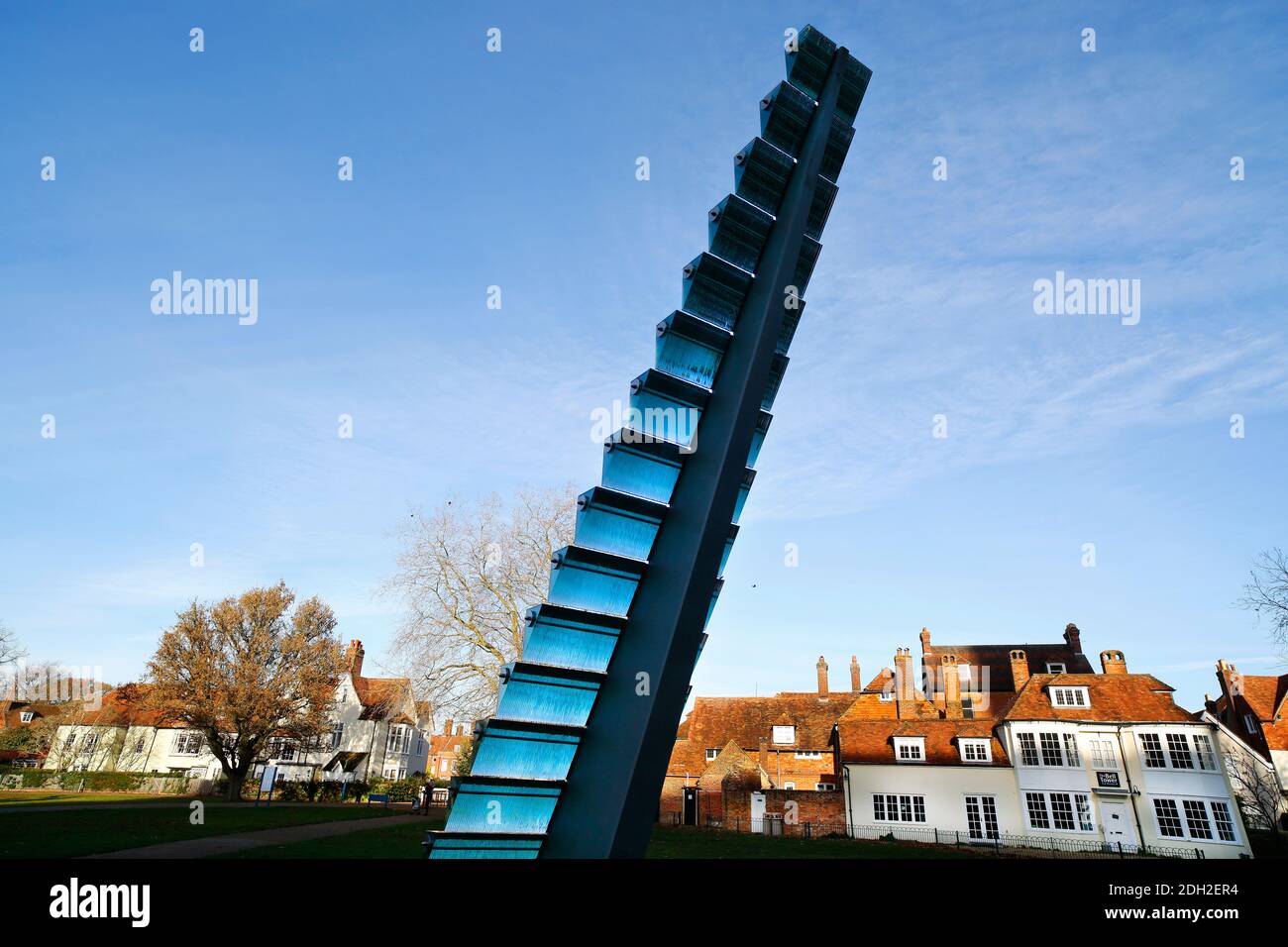 Stairway by Danny Lane installed at Salisbury Cathedral, Wiltshire, UK. Stock Photo
