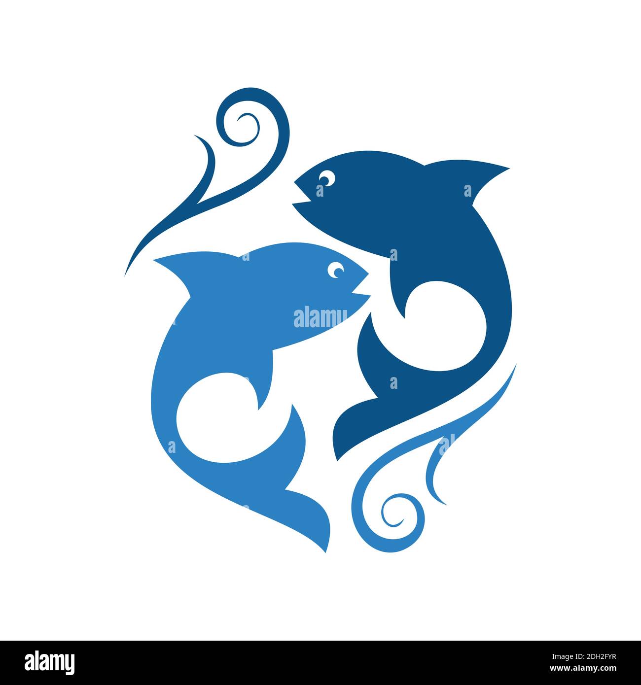 abstract two fish logo icon icon vector design concept Stock Vector Image &  Art - Alamy