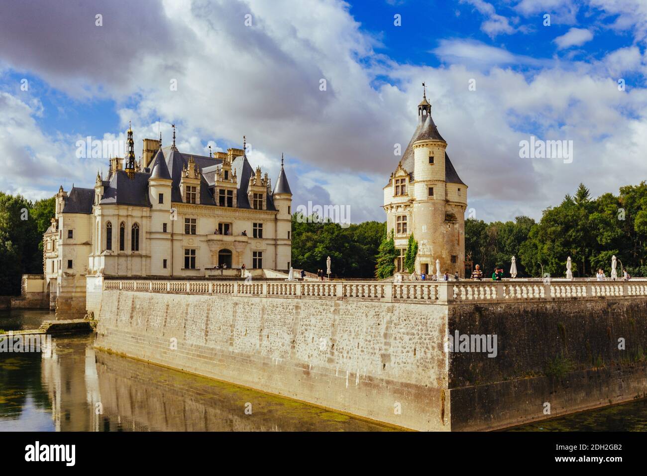 July 23, 2017 the castle of Chenonceau. France. The facade of the 