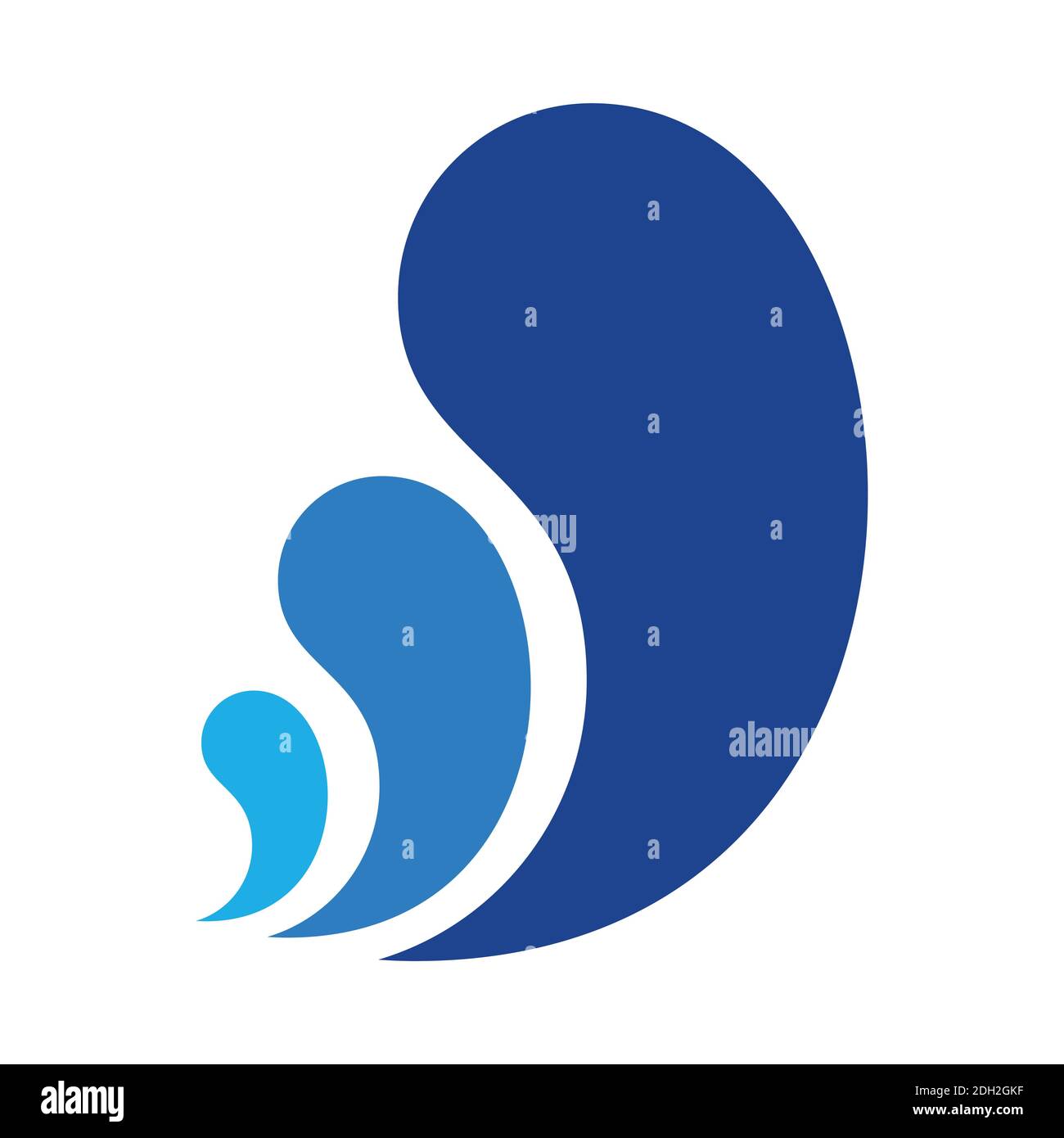 abstract waves letter w logo icon icon vector design concept Stock Vector