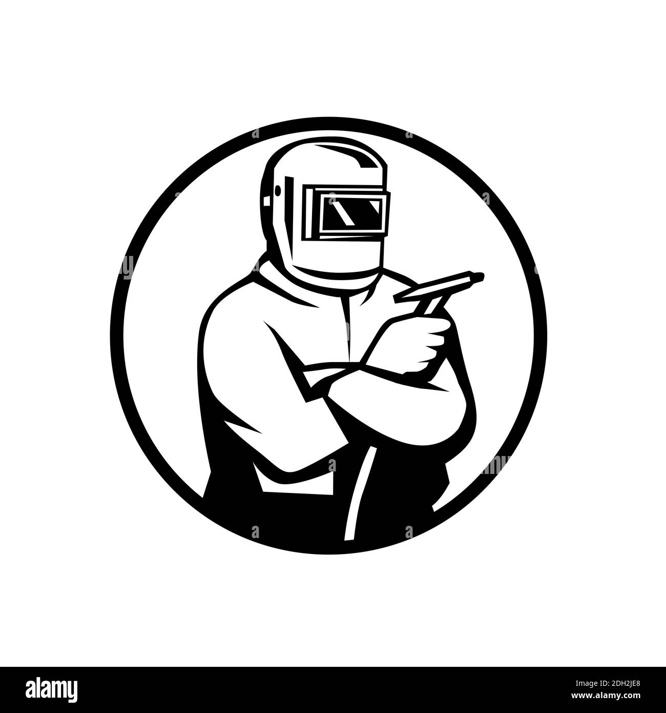 Metal inert gas welder Black and White Stock Photos & Images Alamy