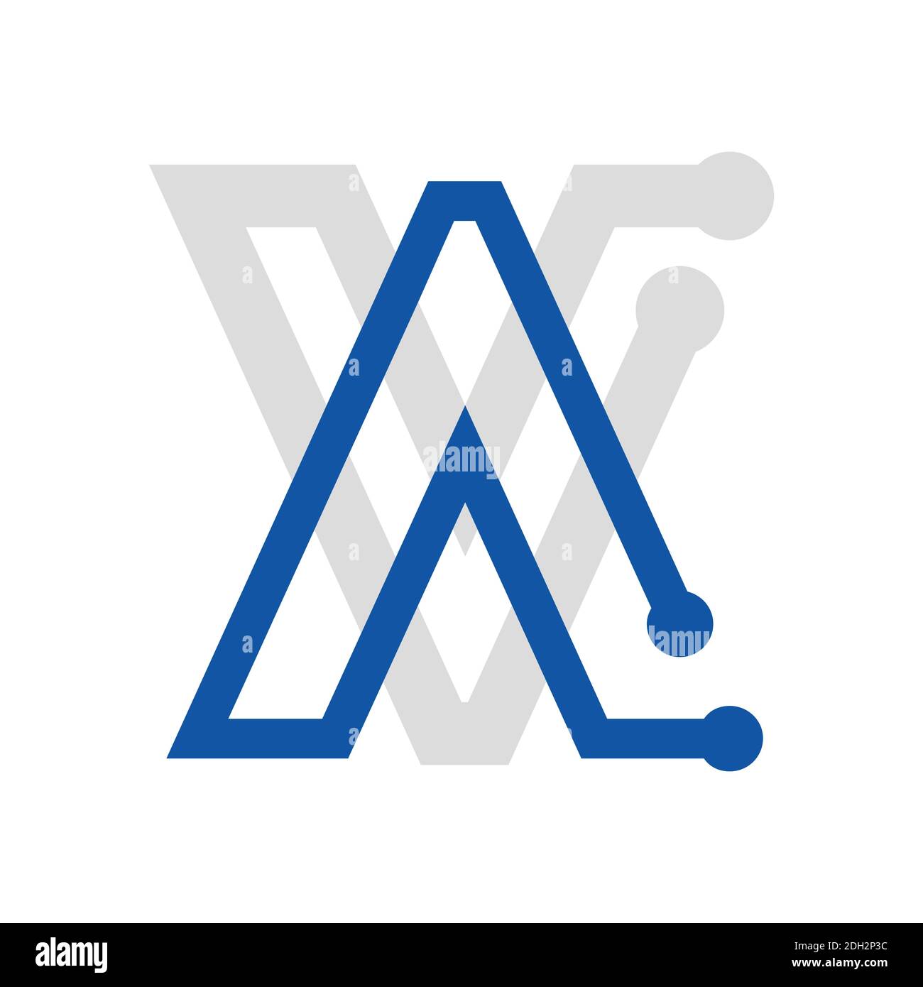 letter A V abstract logo icon graphic vector design Stock Vector