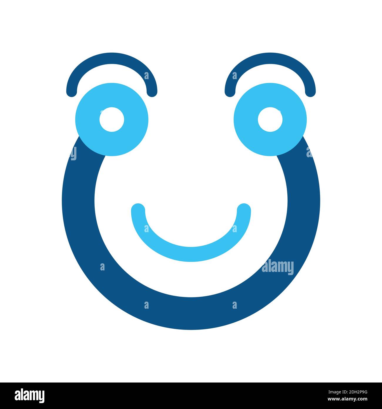 letter u abstract smile logo icon icon vector design concept Stock Vector