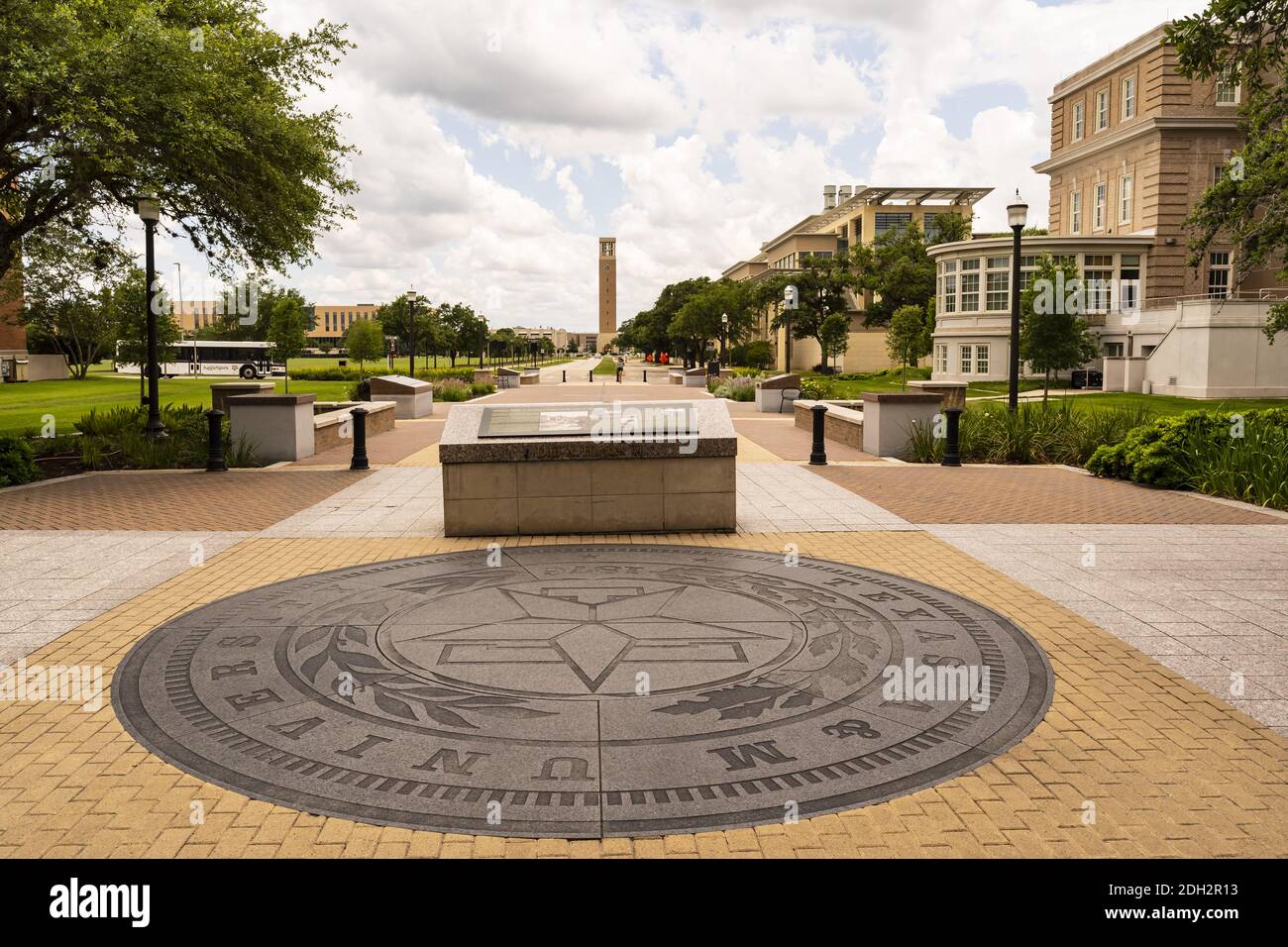 View of Texas AM University in College Station, Texas Stock Photo