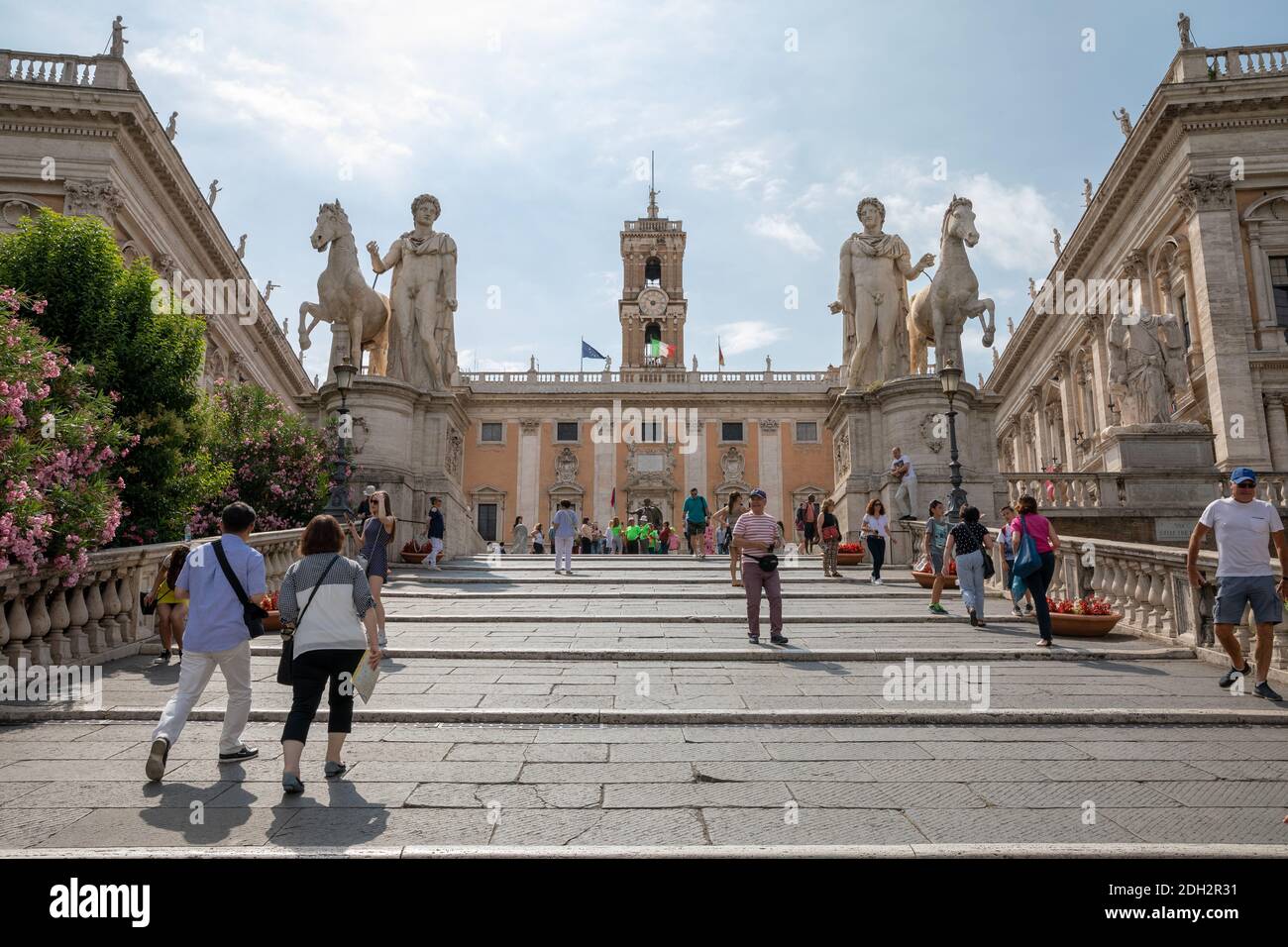 Rome, Italy - June 23, 2018: Panoramic view of Capitolium or Capitoline ...