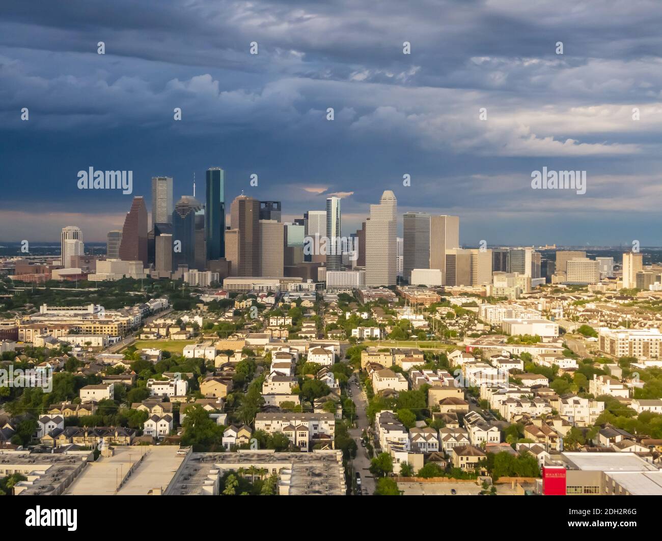 Aerial View Of Houston Texas Stock Photo