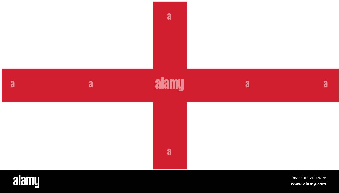Flag of England. Saint George Cross. Vector Illustration. Stock Vector