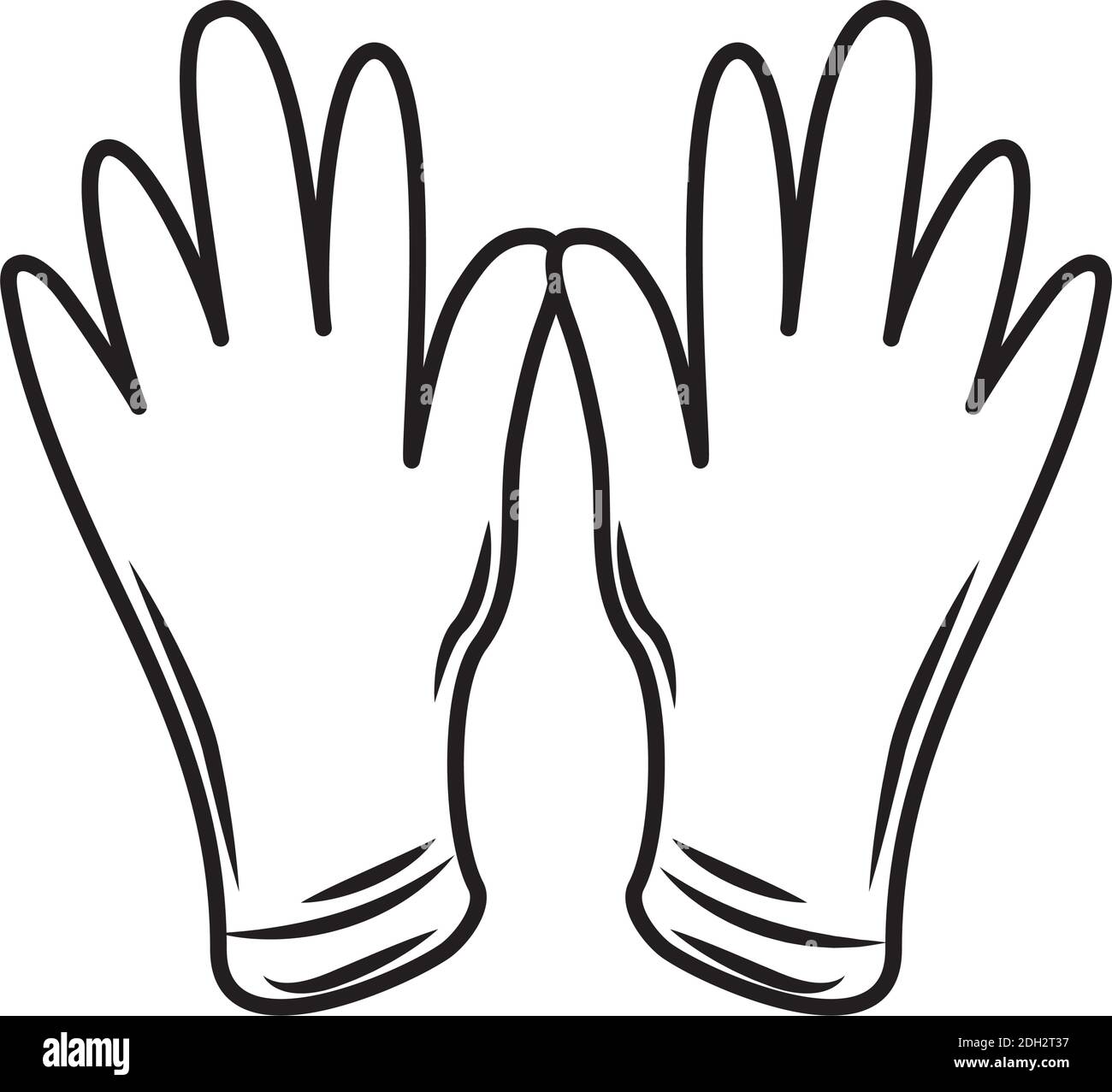 medical wear latex gloves protective equipment sketch icon vector