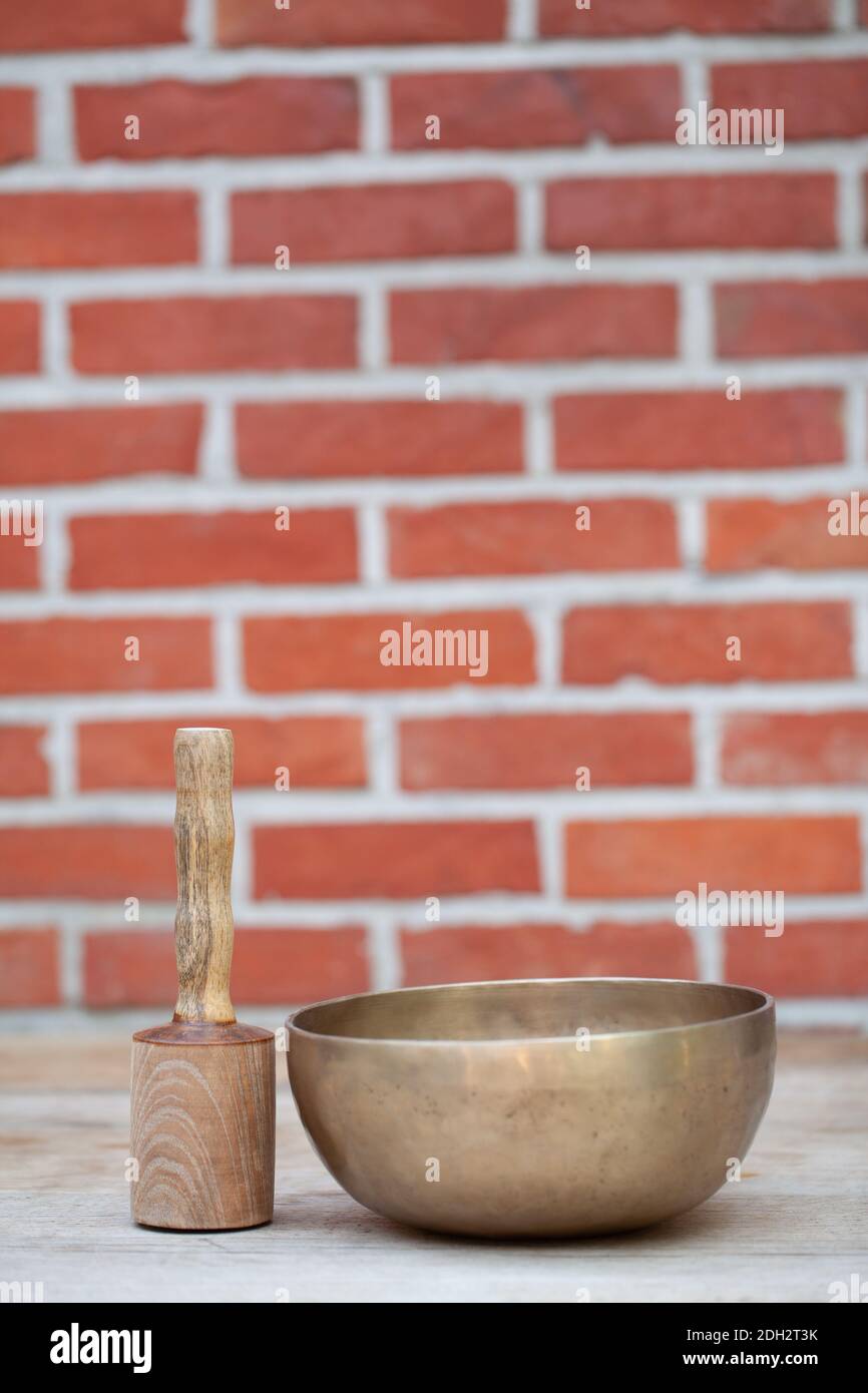 Holistic healing Tibetan singing bowls Stock Photo Alamy