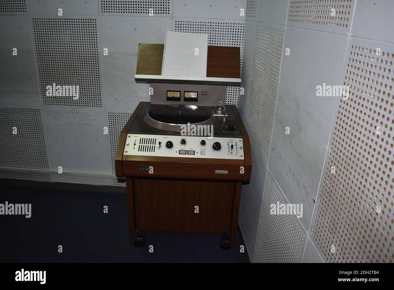 Old school record playerat SLBC. The Sri Lanka Broadcasting Corporation