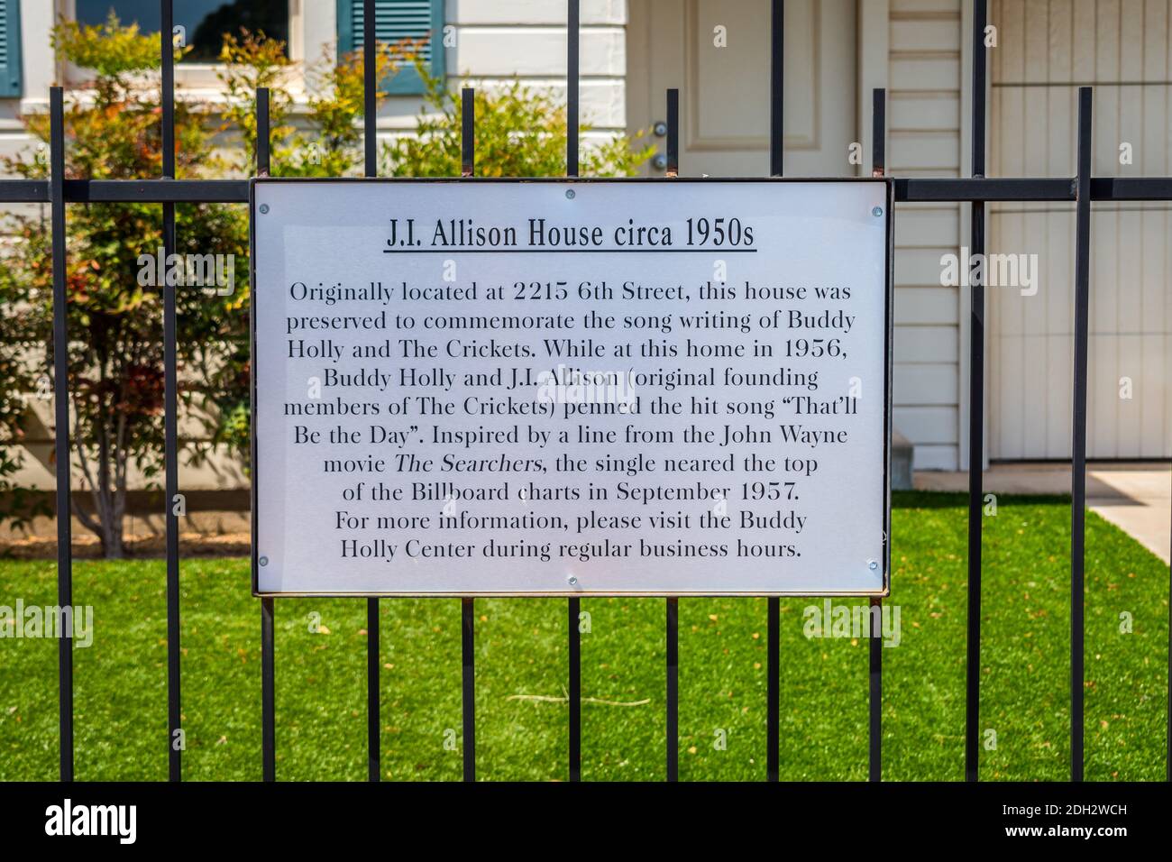 A preserved residence to commemorate the song writing of Holly and The Crickets in Lubbock