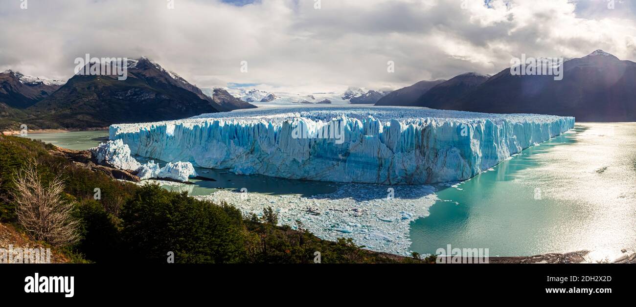 Perito Moreno Glacier in Los Glaciares National Park in southern Argentina Patagonia Stock Photo