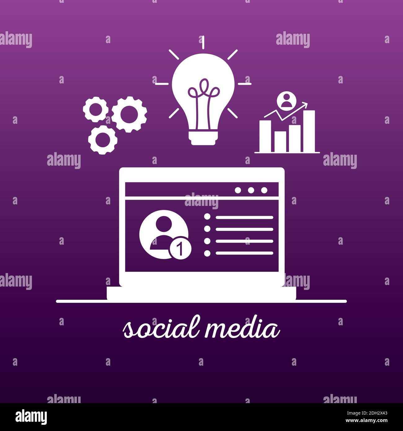 bundle of four social media set block style icons vector illustration ...