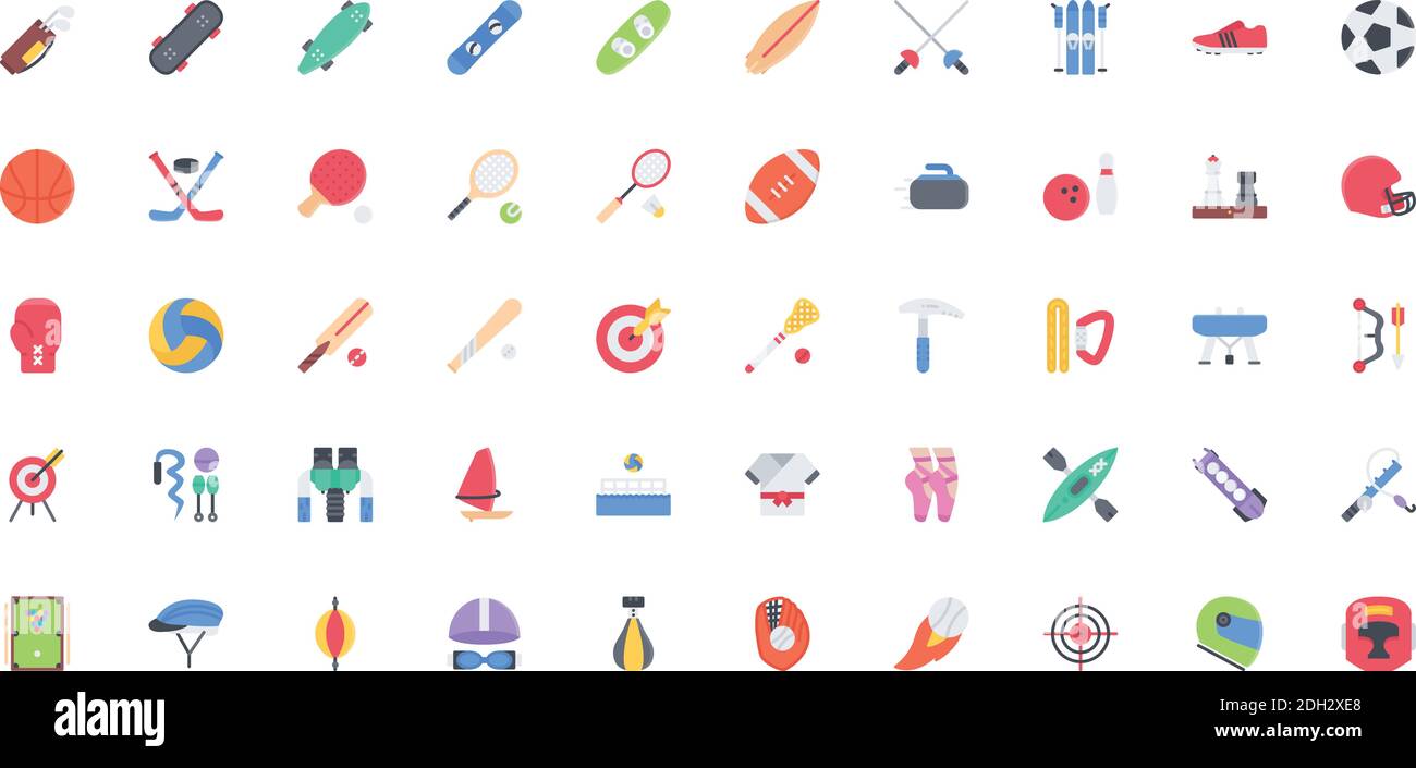 the sport equipment icons pack Stock Vector Image & Art - Alamy