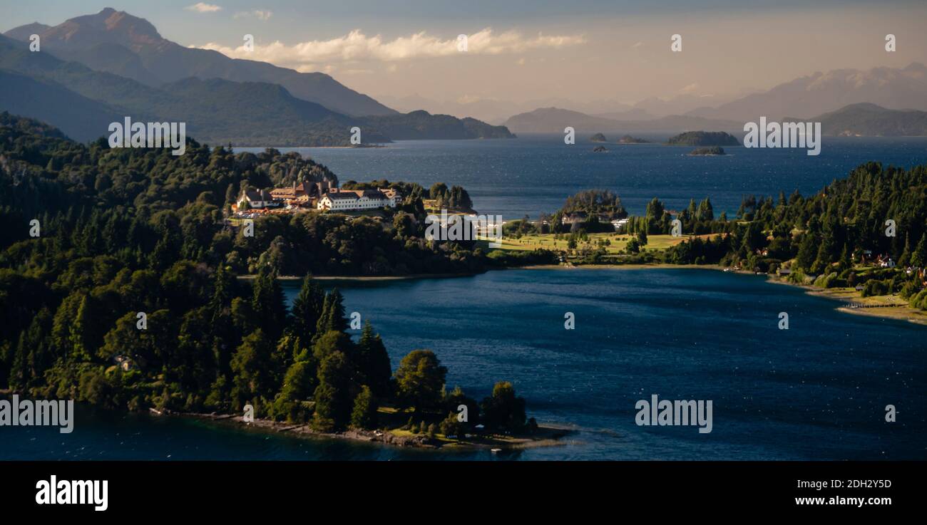 view of the Llao Llao hotel in Bariloche Argentina Stock Photo