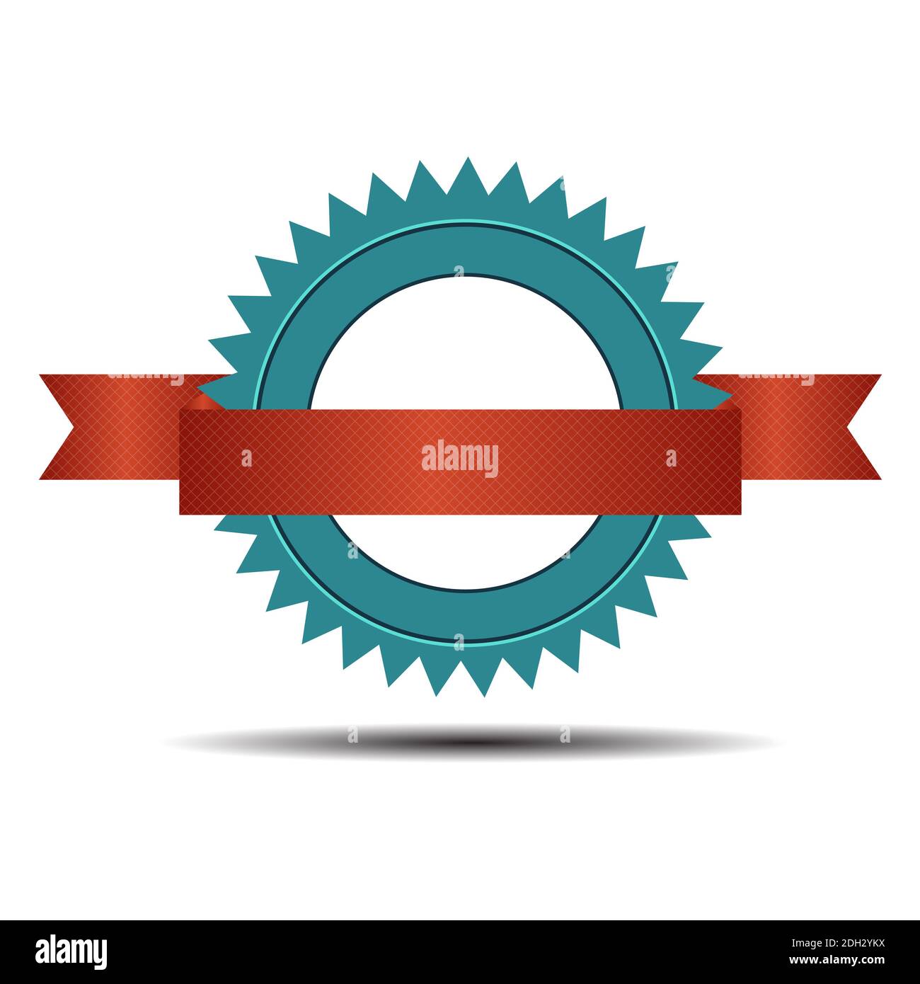 Retro Label with Red Ribbon Stock Photo - Alamy