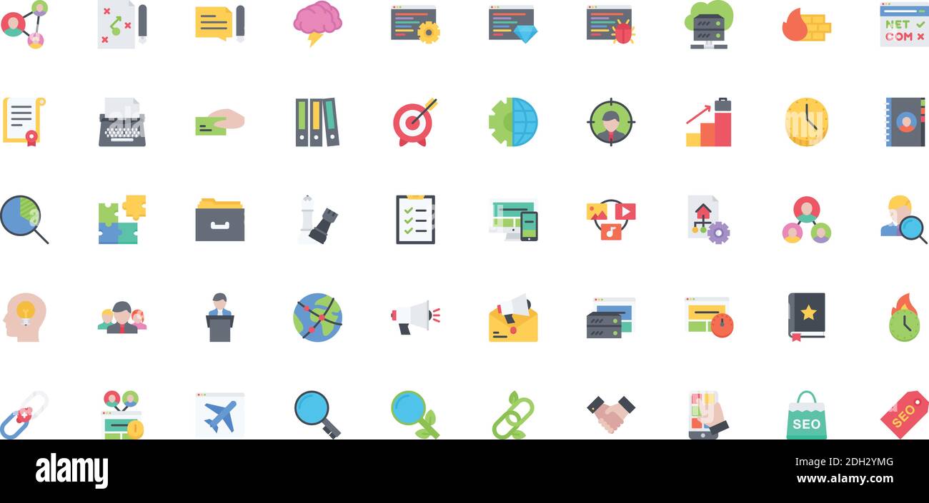 the seo icons pack Stock Vector