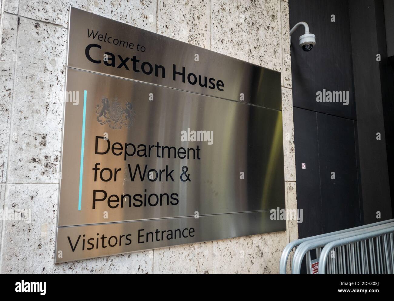 The Department of Work and Pensions located in Caxton House. It is the UK largest government department responsible for employment and pensions. Stock Photo