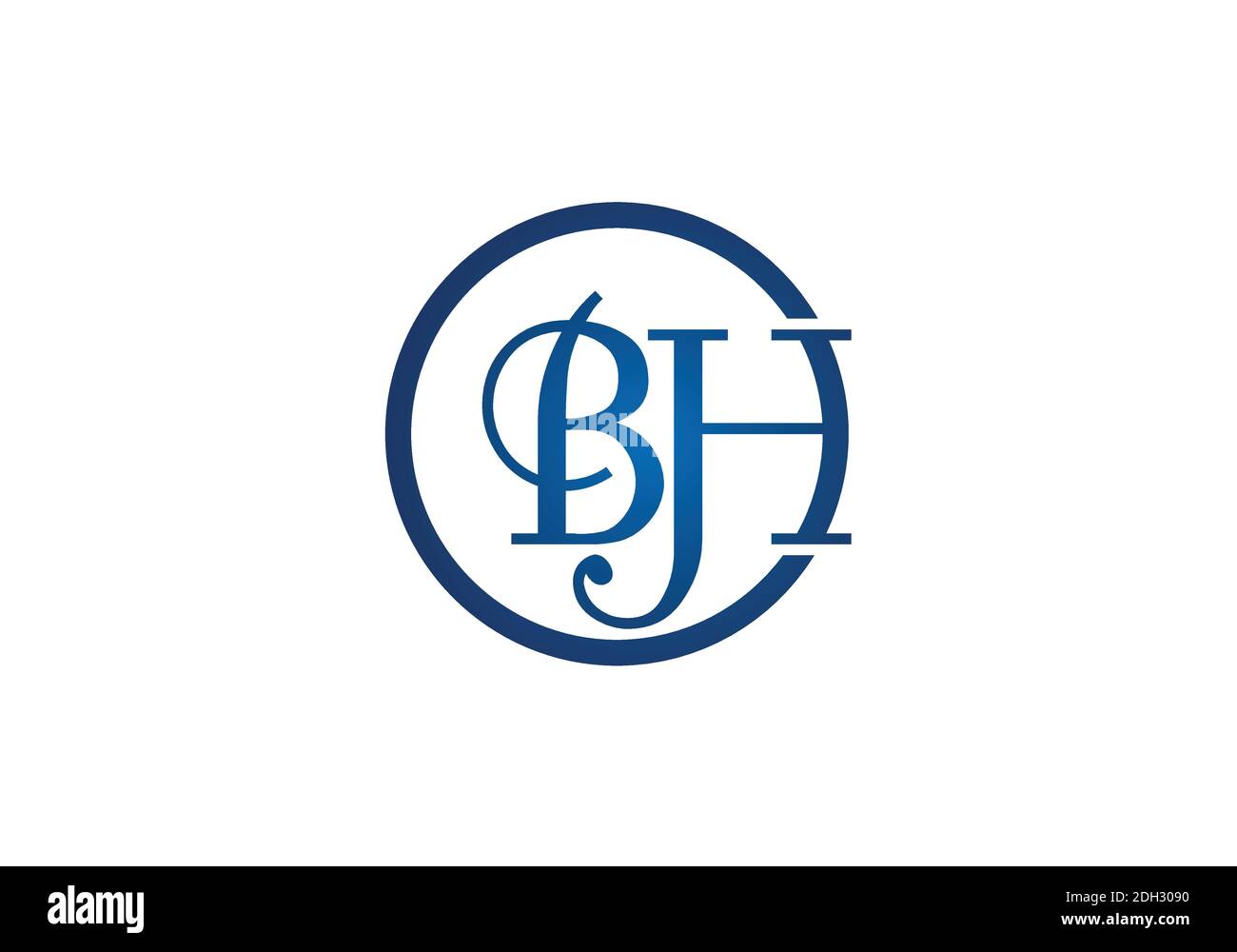 Bh vintage initials logo symbol letters b Vector Image