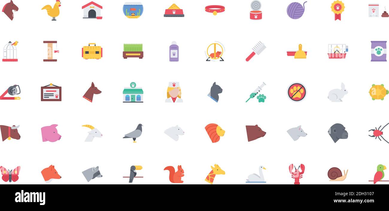 the pets icons pack Stock Vector Image & Art - Alamy