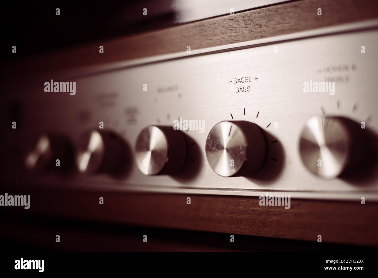 Angled close up of reel to reel heads and a spinning spool on a