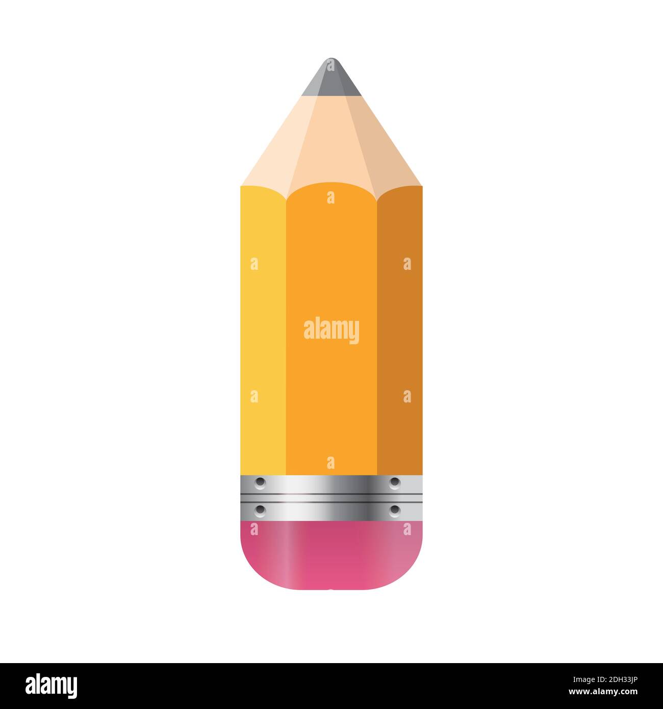 Pencil Isolated on White Background Illustration Stock Photo - Alamy