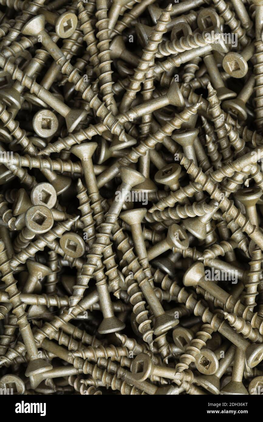 pattern of construction screws Stock Photo