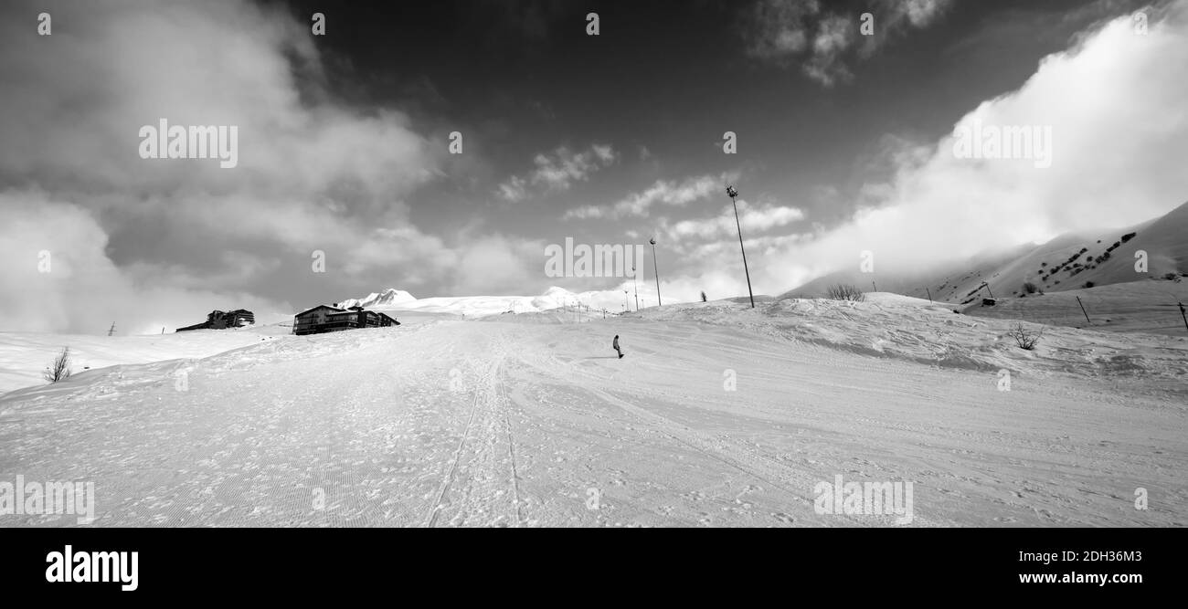 High angle panoramic wide view Black and White Stock Photos & Images ...