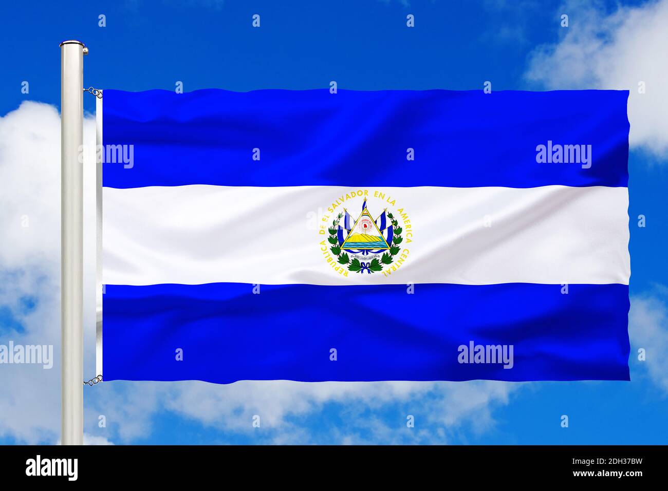 Flagge El Salvador 90 X 150 Cm – Wetterfeste Nationalfahne, UV-beständig, Für Garten, Balkon Oder Events