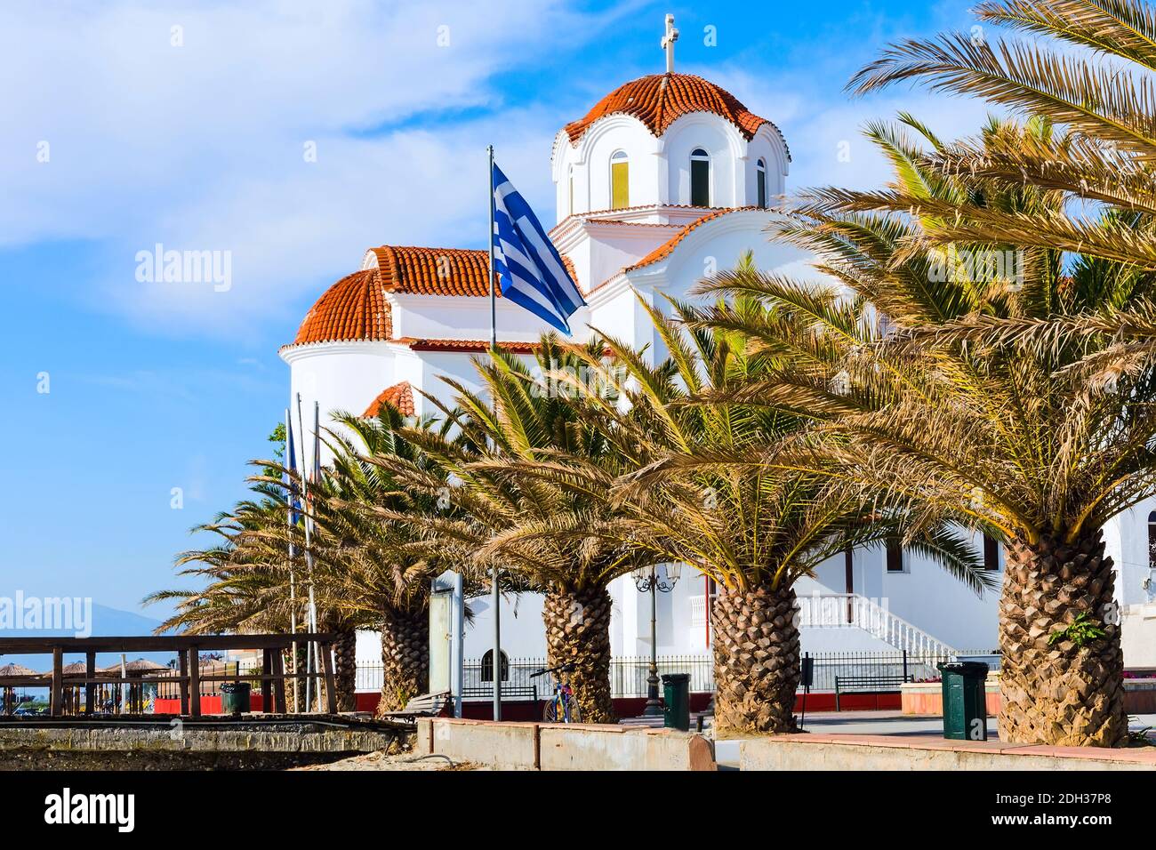 Greek orthodox Church in Paralia Katerini beach, Greece Stock Photo Alamy