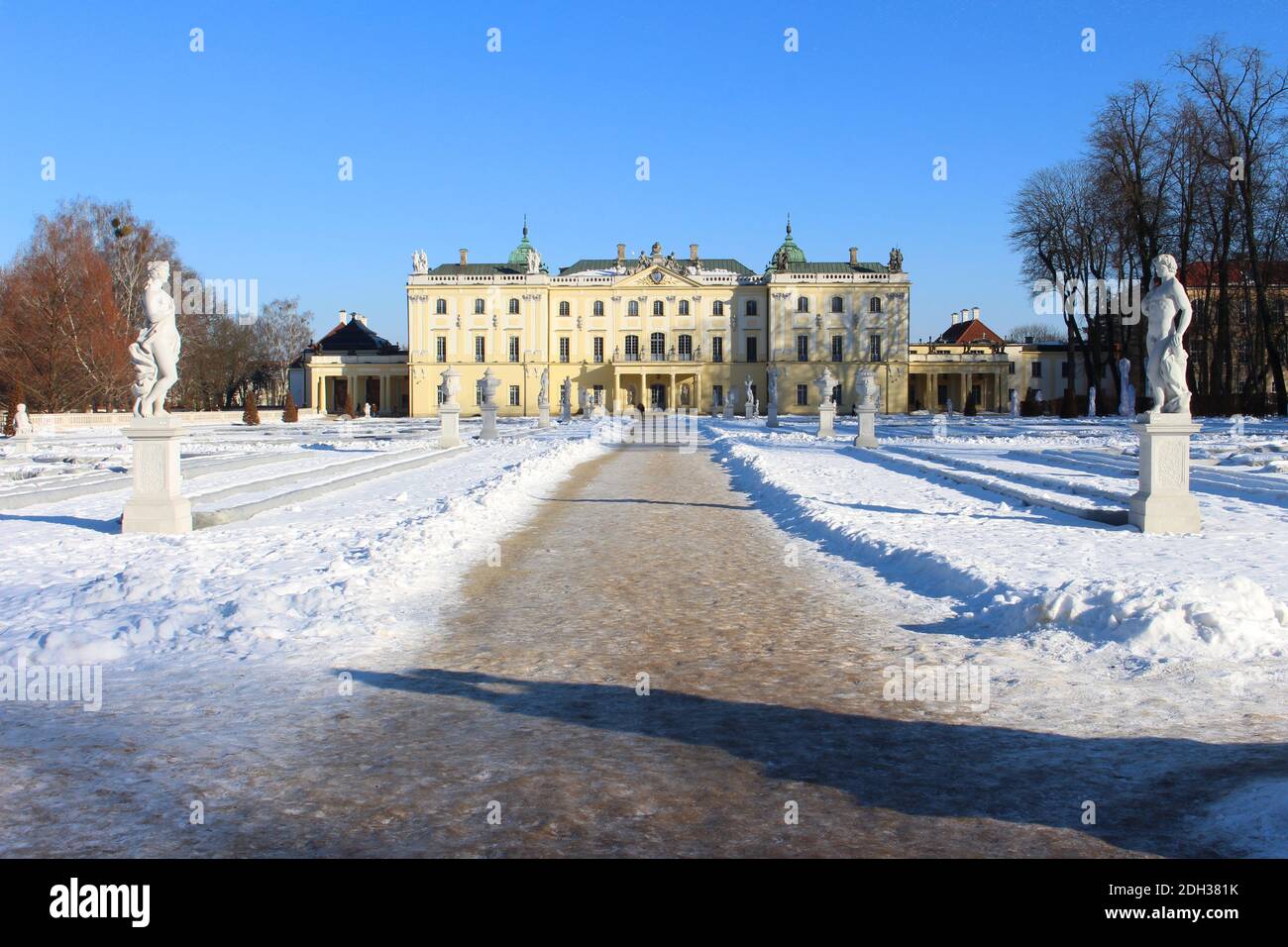 Pałac Branickich during winter, Białystok Stock Photo