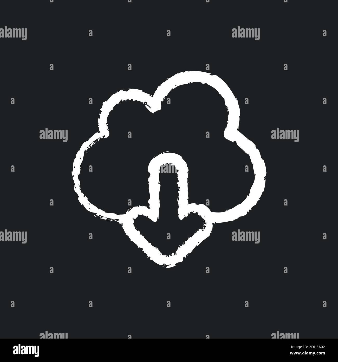 Download chalk white icon on black background Stock Vector Image & Art ...