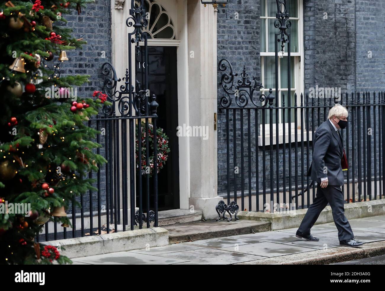 London, Britain. 9th Dec, 2020. British Prime Minister Boris Johnson leaves 10 Downing Street in London, Britain, on Dec. 9, 2020. Johnson said Wednesday that 'a good deal is there to be done' with the European Union (EU) on the post-Brexit trade relations, but he could not accept the terms the regional bloc is currently insisting. Credit: Han Yan/Xinhua/Alamy Live News Stock Photo