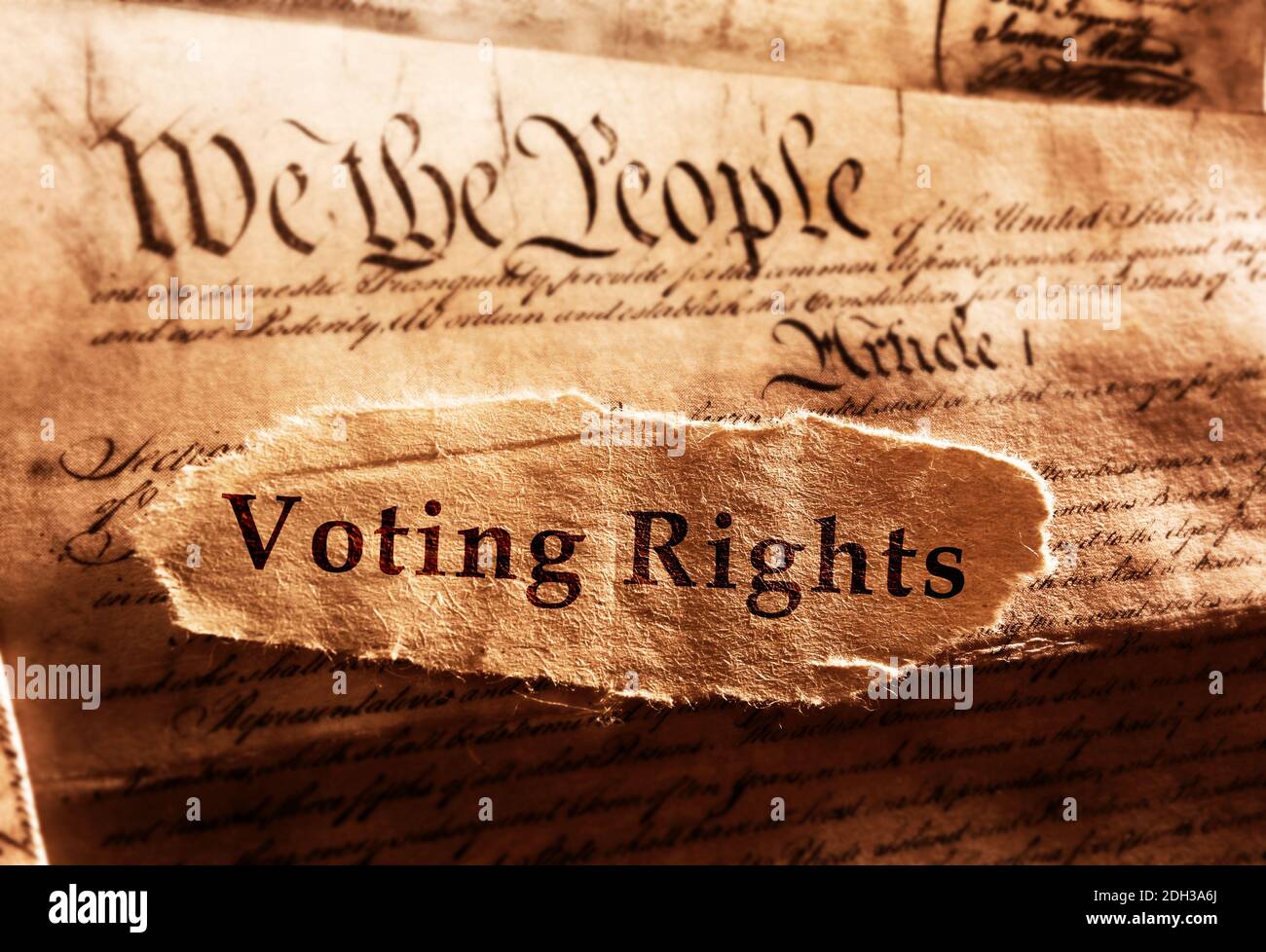 Voting Rights and Constitution Stock Photo